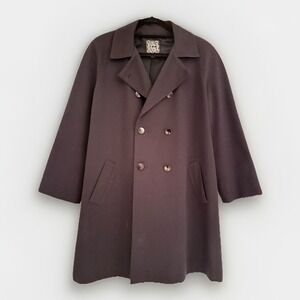 CYNTHIA ROWLEY -‎ WOMEN'S Black Textured Pea Coat  Swing COAT - 12